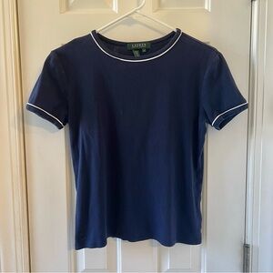 Lauren Ralph Lauren Navy Blue Short Sleeve Tee